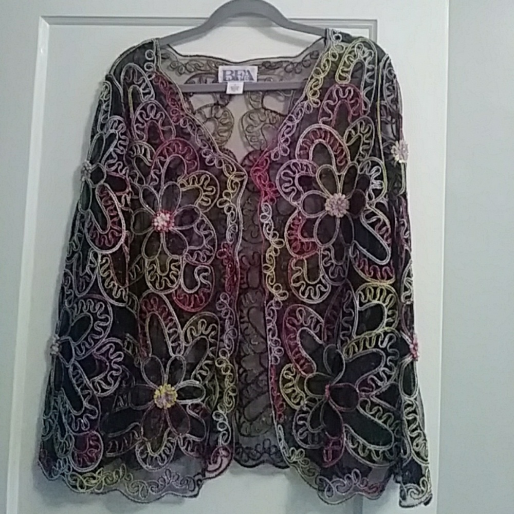 Sheer Embroidered Jacket